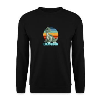 Liamodon Geschenkidee für Liam - Unisex Pullover - Schwarz - Vorne - Alina (178cm) & Michal (187cm)