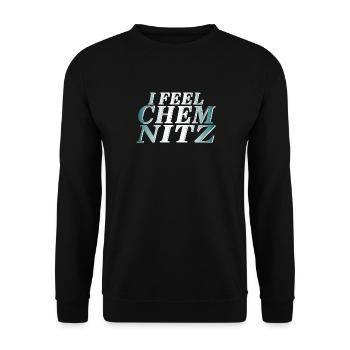 I FEEL CHEMNITZ - Unisex Sweatshirt - black - Front - Alina (178cm) & Michal (187cm)