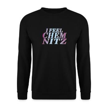 I FEEL CHEMNITZ - Unisex Sweatshirt - black - Front - Alina (178cm) & Michal (187cm)