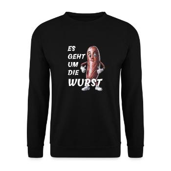 TOUT EST UNE QUESTION DE SAUCISSON - Sweat-shirt Unisexe - noir - Devant - Alina (178cm) & Michal (187cm)