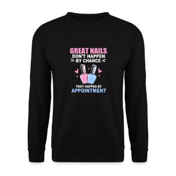 Créatrice d'ongles, esthéticienne, cosmétique pour les ongles - Sweat-shirt Unisexe - noir - Devant - Alina (178cm) & Michal (187cm)