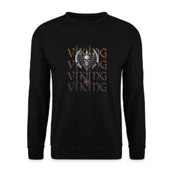 Wikinger Axt für einen Wikinger Nordmänner - Unisex Pullover - Schwarz - Vorne - Alina (178cm) & Michal (187cm)