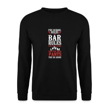 Barman Mixologue Préscolaire - Sweat-shirt Unisexe - noir - Devant - Alina (178cm) & Michal (187cm)