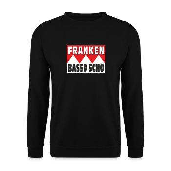 FRANKEN BASSD SCHO - Unisex Pullover - Schwarz - Vorne - Alina (178cm) & Michal (187cm)