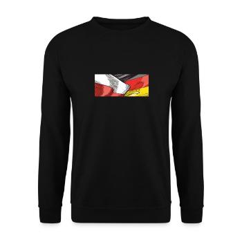 POLAND, GERMANY - Unisex Sweatshirt - black - Front - Alina (178cm) & Michal (187cm)