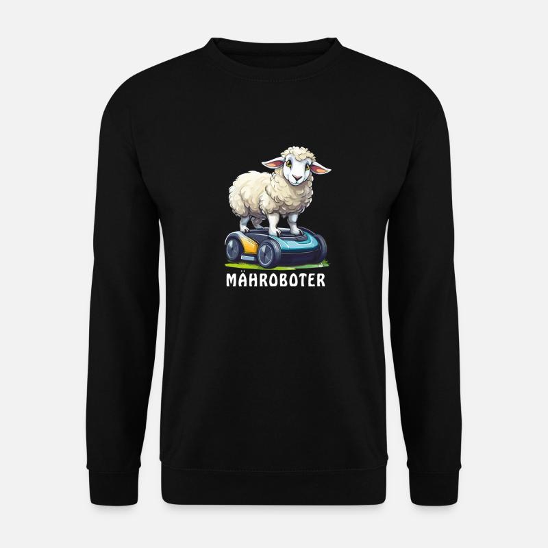 SHEEP ROBOTIC LAWNMOWER - Unisex Sweatshirt - black