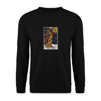Tarot Cards Tarot Card The Star The Star - Unisex Sweatshirt - black - Front - Alina (178cm) & Michal (187cm)