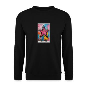 Tarot Cards Tarot Card The Star The Star - Unisex Sweatshirt - black - Front - Alina (178cm) & Michal (187cm)
