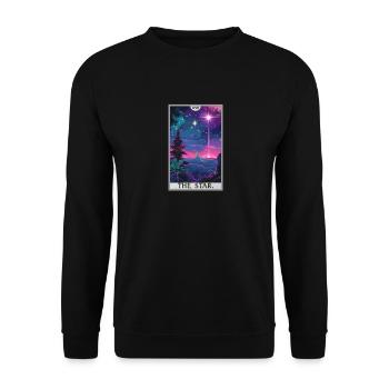 Cartes de tarot Carte de tarot L’étoile L’étoile - Sweat-shirt Unisexe - noir - Devant - Alina (178cm) & Michal (187cm)
