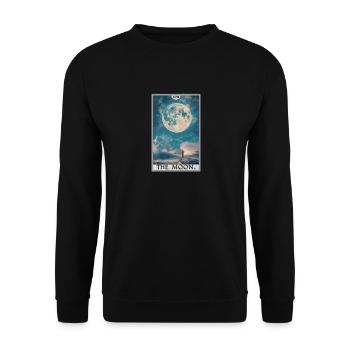 Tarot Cards Tarot Card The Moon The Moon - Unisex Sweatshirt - black - Front - Alina (178cm) & Michal (187cm)