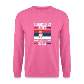 Serben Serbisch Serbien - Unisex Pullover - Pink - Vorne