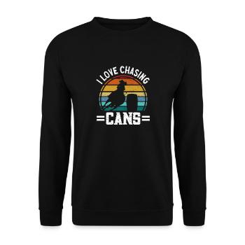 Cheval de course de barils de rodéo - Sweat-shirt Unisexe - noir - Devant - Alina (178cm) & Michal (187cm)