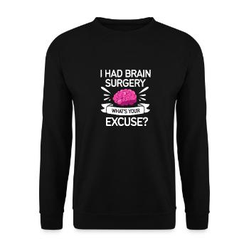 Brain Tumor Tumor Brain Cancer Survivor - Unisex Sweatshirt - black - Front - Alina (178cm) & Michal (187cm)