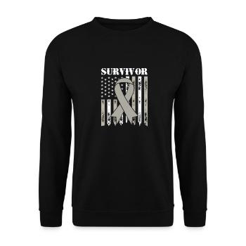 brain tumor tumor brain - Unisex Sweatshirt - black - Front - Alina (178cm) & Michal (187cm)