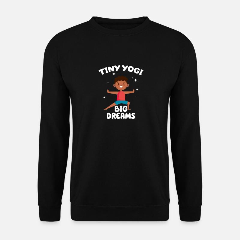 Tiny Yogi Big Dreams Méditation - Sweat-shirt Unisexe - noir