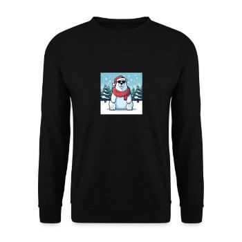Weihnachten Weihnachtsoutfit - Unisex Pullover - Schwarz - Vorne - Alina (178cm) & Michal (187cm)