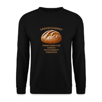 BROT TRADITIONELLER GENUSS MEISTER - Unisex Pullover - Schwarz - Vorne - Alina (178cm) & Michal (187cm)