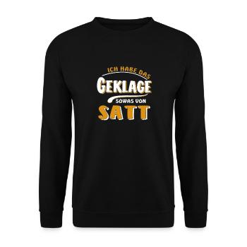 JE SUIS FATIGUÉ DE LA PLAINTE - Sweat-shirt Unisexe - noir - Devant - Alina (178cm) & Michal (187cm)