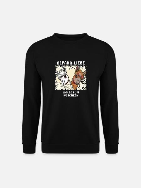 ALPACA LOVE WOOL TO CUDDLE - Unisex Sweatshirt - black