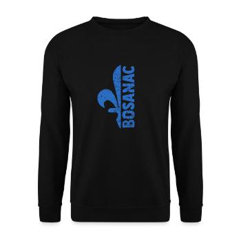 Bosnien Flagge Bosna Shirt – Perfektes Bosnische - Unisex Pullover - Schwarz - Vorne - Alina (178cm) & Michal (187cm)