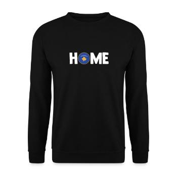 Kosovo Flag Kosovoar Albania Shqiptar Albanians - Unisex Sweatshirt - black - Front - Alina (178cm) & Michal (187cm)