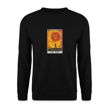 Tarotkarten Tarotkarte The Sun Die Sonne - Unisex Pullover - Schwarz - Vorne - Alina (178cm) & Michal (187cm)
