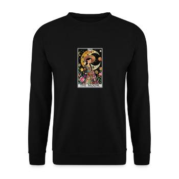 Tarot Cards Tarot Card The Moon The Moon - Unisex Sweatshirt - black - Front - Alina (178cm) & Michal (187cm)