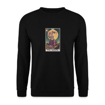 Tarot Cards Tarot Card The Moon The Moon - Unisex Sweatshirt - black - Front - Alina (178cm) & Michal (187cm)