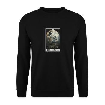 Tarot Cards Tarot Card The Moon The Moon - Unisex Sweatshirt - black - Front - Alina (178cm) & Michal (187cm)