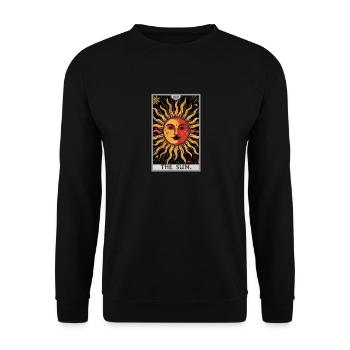 Tarotkarten Tarotkarte The Sun Die Sonne - Unisex Pullover - Schwarz - Vorne - Alina (178cm) & Michal (187cm)