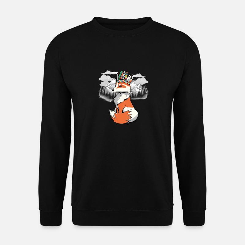 Shamans Fox Foxes Shaman - Unisex Sweatshirt - black