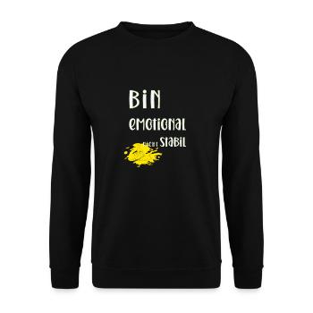 Je ne suis pas émotionnellement stable - Sweat-shirt Unisexe - noir - Devant - Alina (178cm) & Michal (187cm)