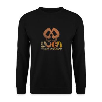 Le yoga est ma thérapie - Sweat-shirt Unisexe - noir - Devant - Alina (178cm) & Michal (187cm)