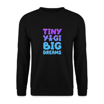 Tiny Yogi Big Dreams Méditation - Sweat-shirt Unisexe - noir - Devant - Alina (178cm) & Michal (187cm)