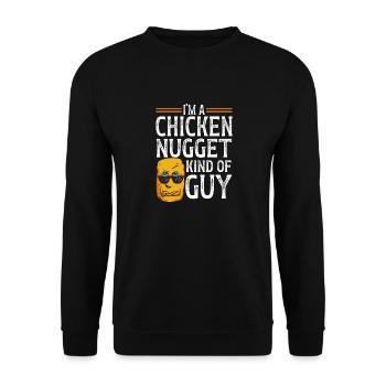 Chicken Nugget Lover Chicken Nuggets - Unisex Sweatshirt - black - Front - Alina (178cm) & Michal (187cm)