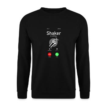 Bartender Mixologist Phone Display - Unisex Sweatshirt - black - Front - Alina (178cm) & Michal (187cm)