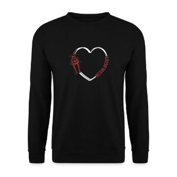 Bartender Mixologist Heart - Unisex Sweatshirt - black - Front - Alina (178cm) & Michal (187cm)