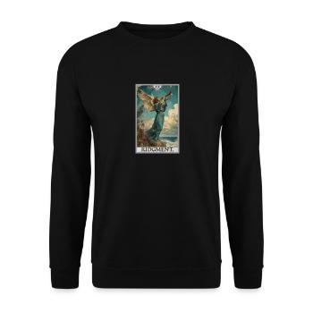 Tarot Cards Tarot Card 20 Judgment Court - Unisex Sweatshirt - black - Front - Alina (178cm) & Michal (187cm)