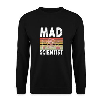 Mad Scientist - Unisex Sweatshirt - black - Front - Alina (178cm) & Michal (187cm)