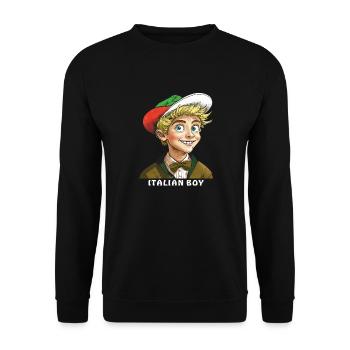 GARÇON ITALIE ITALIEN GARÇON - Sweat-shirt Unisexe - noir - Devant - Alina (178cm) & Michal (187cm)