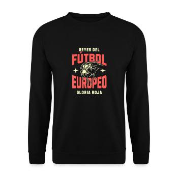 España Championship 2024 Women Men Flag Red - Unisex Sweatshirt - black - Front - Alina (178cm) & Michal (187cm)