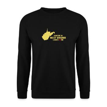 Someone In West Virginia Loves Me - Unisex Sweatshirt - black - Front - Alina (178cm) & Michal (187cm)