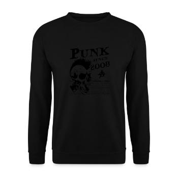 Punk seit 2008, Punks Not Dead, 16 Jahre alt und - Unisex Pullover - Schwarz - Vorne - Alina (178cm) & Michal (187cm)