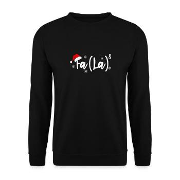 Funny Christmas Math Teacher Fa La8 Equations - Unisex Pullover - Schwarz - Vorne - Alina (178cm) & Michal (187cm)