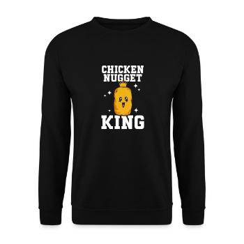 Chicken Nugget Liebhaber Chicken Nuggets - Unisex Pullover - Schwarz - Vorne - Alina (178cm) & Michal (187cm)