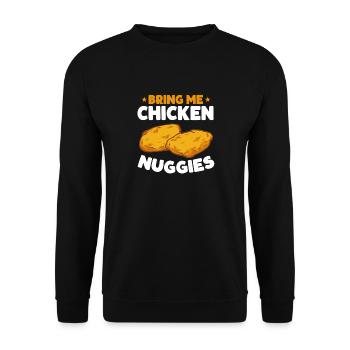 Nuggets de poulet Nuggets de poulet - Sweat-shirt Unisexe - noir - Devant - Alina (178cm) & Michal (187cm)