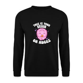 Chicken Nugget Liebhaber Chicken Nuggets - Unisex Pullover - Schwarz - Vorne - Alina (178cm) & Michal (187cm)