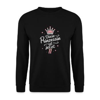 Birthday Gift 11 Years Children's Birthday - Unisex Sweatshirt - black - Front - Alina (178cm) & Michal (187cm)