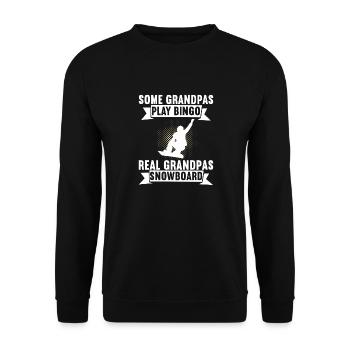 Snowboard Wintersport Snowboarding - Unisex Pullover - Schwarz - Vorne - Alina (178cm) & Michal (187cm)