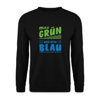 AIME LE VERT ET PAS LE BLEU - Sweat-shirt Unisexe - noir - Devant - Alina (178cm) & Michal (187cm)